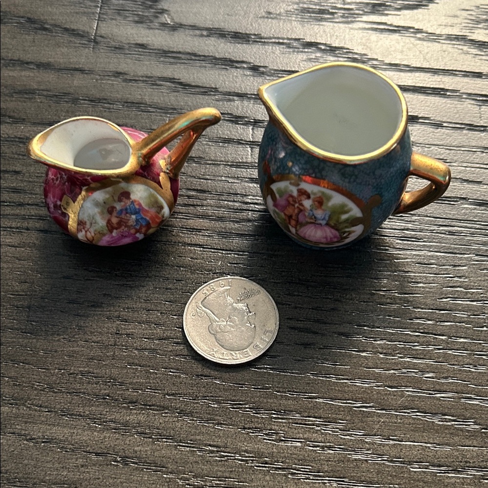 Vintage Limoges MiniaturePorcelain Pitchers - Picture 2 of 10